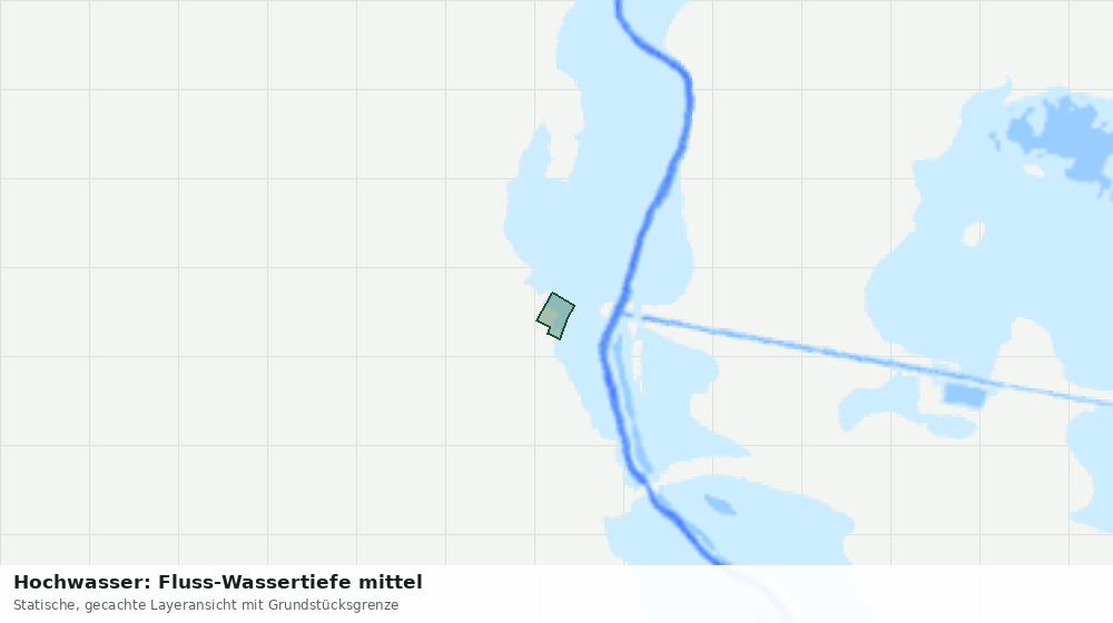 Statische Kartenansicht: Hochwasser: Fluss-Wassertiefe mittel
