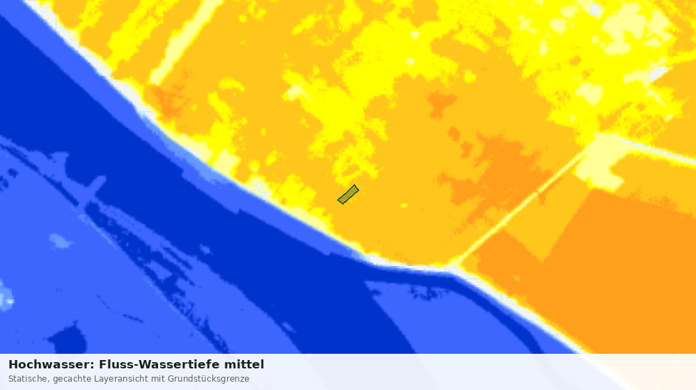 Statische Kartenansicht: Hochwasser: Fluss-Wassertiefe mittel