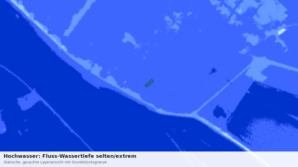Statische Kartenansicht: Hochwasser: Fluss-Wassertiefe selten/extrem