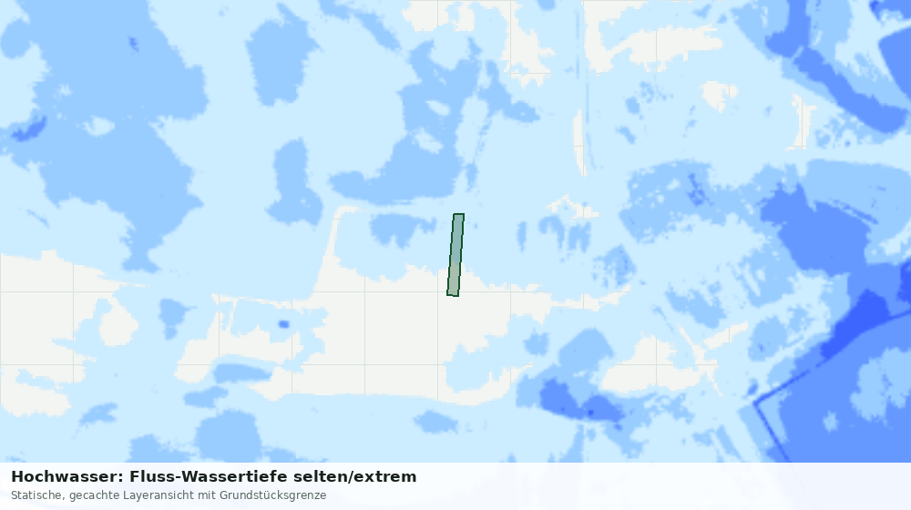 Statische Kartenansicht: Hochwasser: Fluss-Wassertiefe selten/extrem