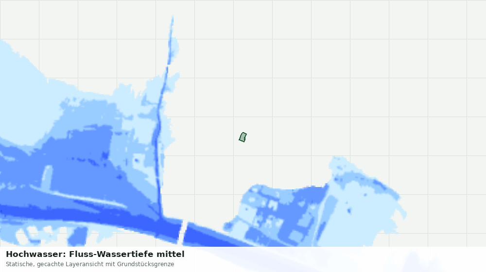 Statische Kartenansicht: Hochwasser: Fluss-Wassertiefe mittel