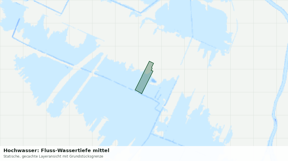 Statische Kartenansicht: Hochwasser: Fluss-Wassertiefe mittel