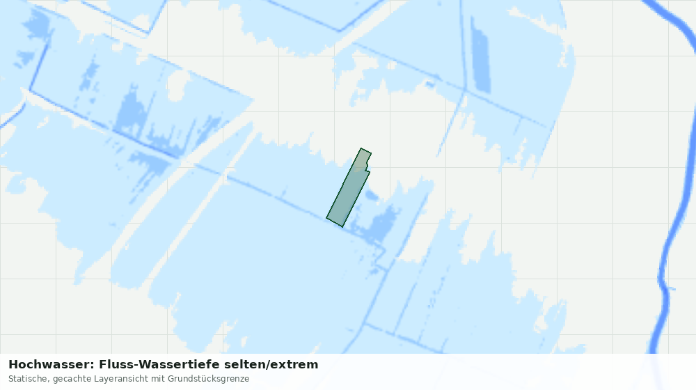 Statische Kartenansicht: Hochwasser: Fluss-Wassertiefe selten/extrem
