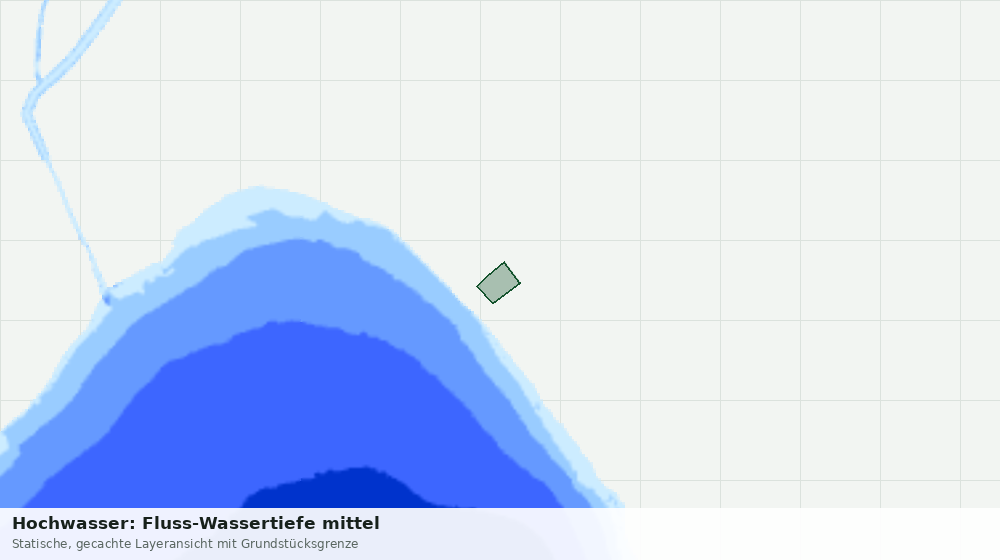 Statische Kartenansicht: Hochwasser: Fluss-Wassertiefe mittel