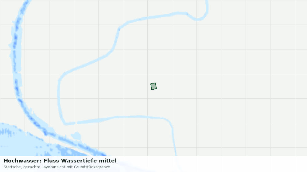 Statische Kartenansicht: Hochwasser: Fluss-Wassertiefe mittel