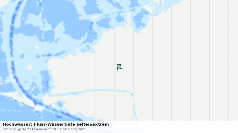 Statische Kartenansicht: Hochwasser: Fluss-Wassertiefe selten/extrem