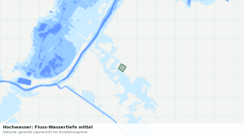 Statische Kartenansicht: Hochwasser: Fluss-Wassertiefe mittel