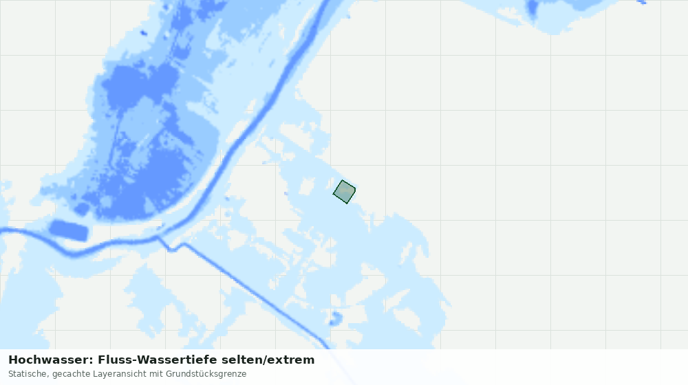 Statische Kartenansicht: Hochwasser: Fluss-Wassertiefe selten/extrem