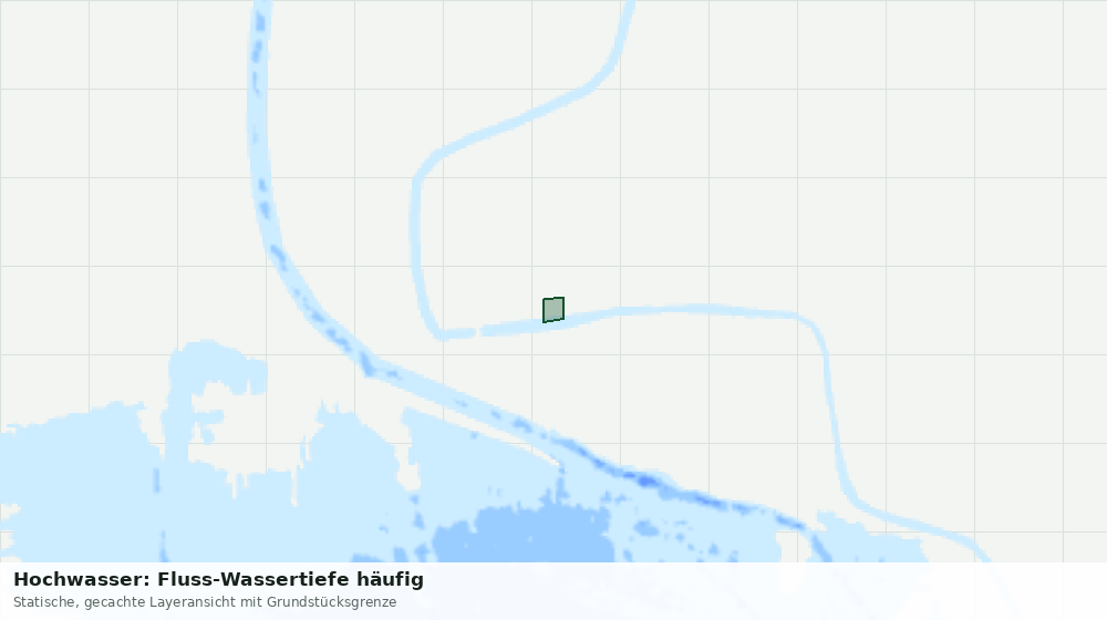 Statische Kartenansicht: Hochwasser: Fluss-Wassertiefe häufig
