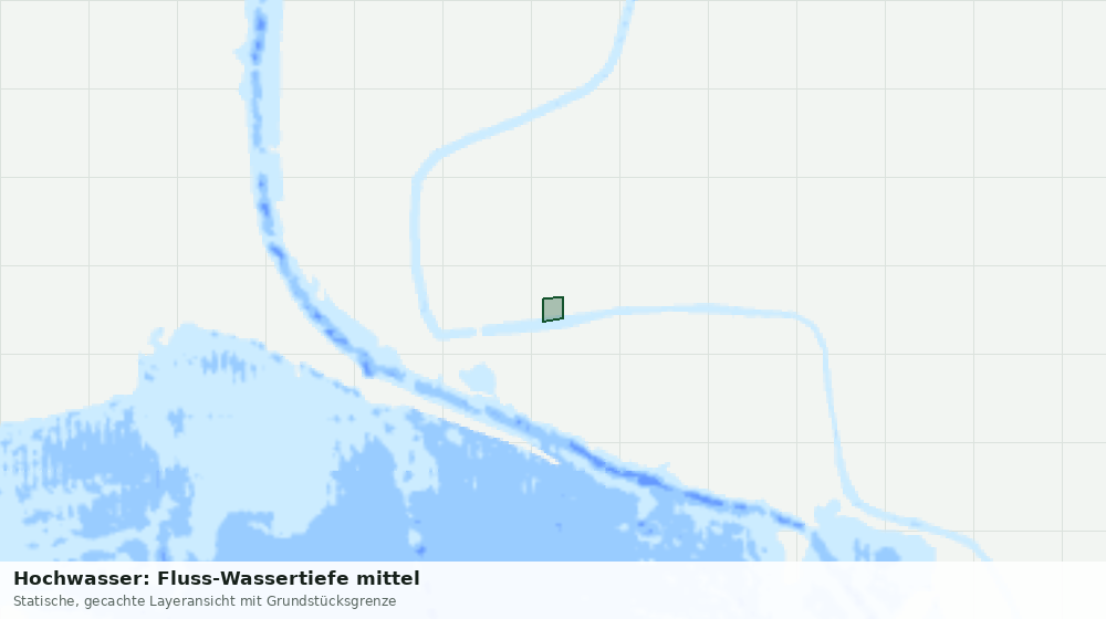 Statische Kartenansicht: Hochwasser: Fluss-Wassertiefe mittel