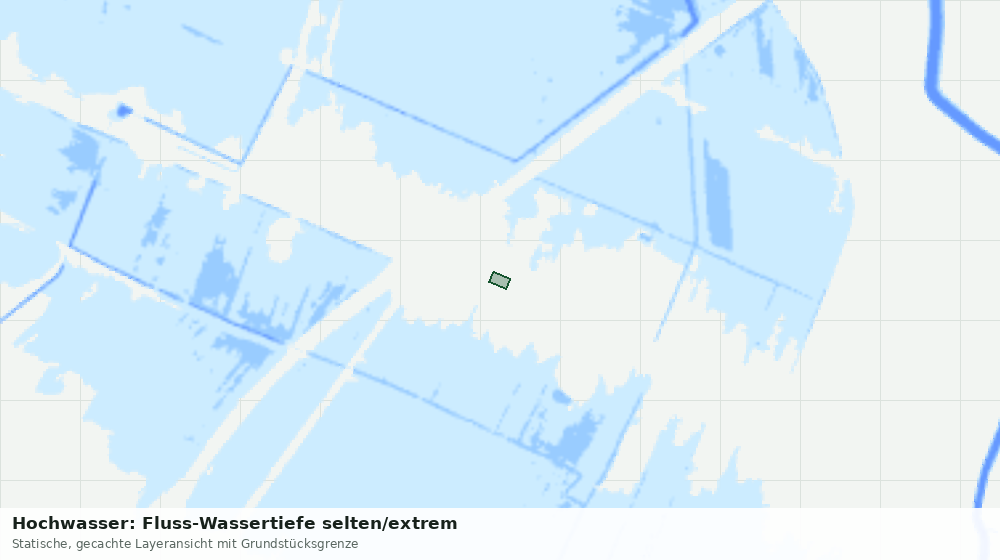 Statische Kartenansicht: Hochwasser: Fluss-Wassertiefe selten/extrem