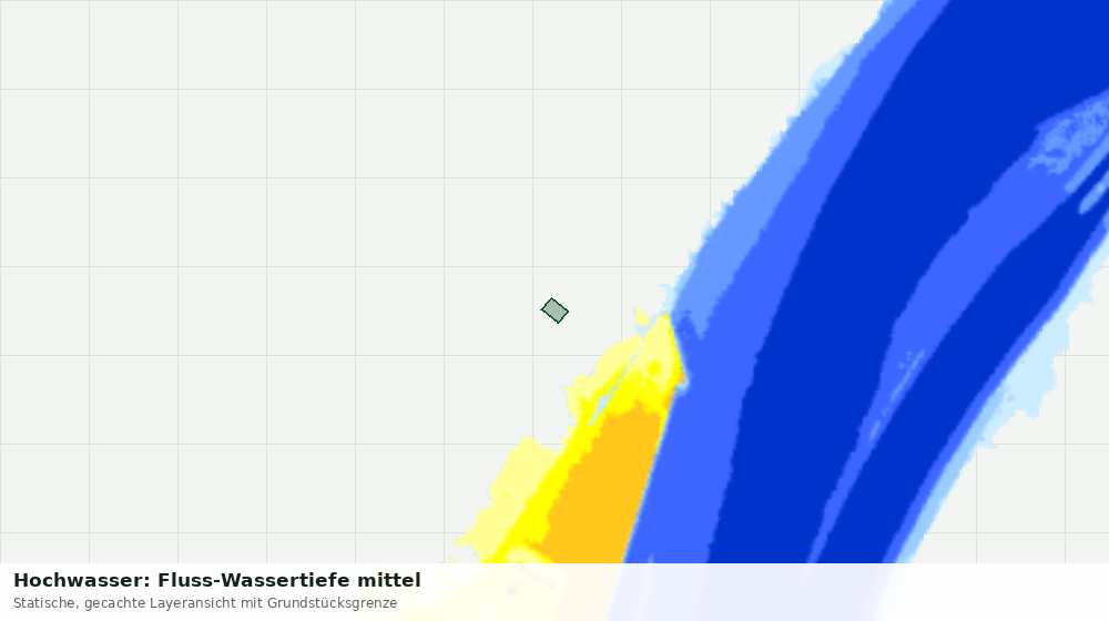 Statische Kartenansicht: Hochwasser: Fluss-Wassertiefe mittel