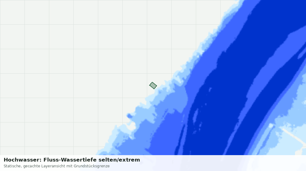 Statische Kartenansicht: Hochwasser: Fluss-Wassertiefe selten/extrem