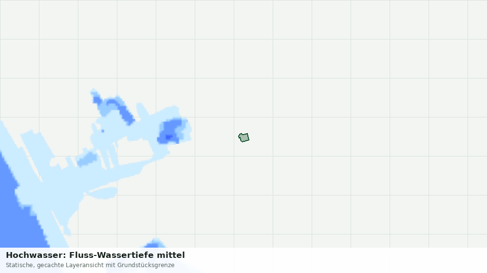 Statische Kartenansicht: Hochwasser: Fluss-Wassertiefe mittel