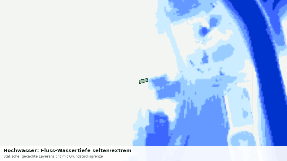 Statische Kartenansicht: Hochwasser: Fluss-Wassertiefe selten/extrem