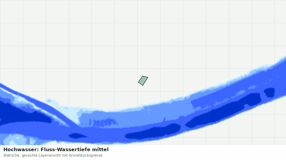 Statische Kartenansicht: Hochwasser: Fluss-Wassertiefe mittel