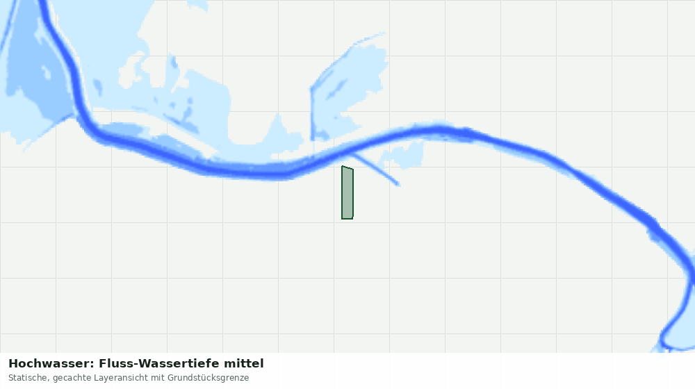 Statische Kartenansicht: Hochwasser: Fluss-Wassertiefe mittel