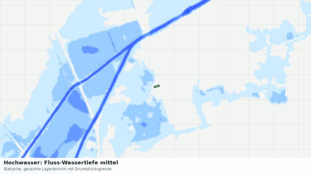 Statische Kartenansicht: Hochwasser: Fluss-Wassertiefe mittel