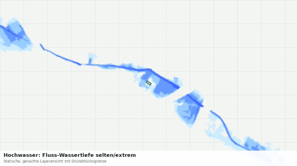 Statische Kartenansicht: Hochwasser: Fluss-Wassertiefe selten/extrem