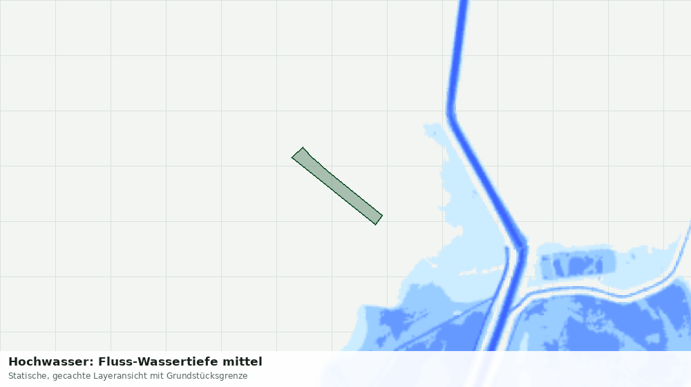 Statische Kartenansicht: Hochwasser: Fluss-Wassertiefe mittel