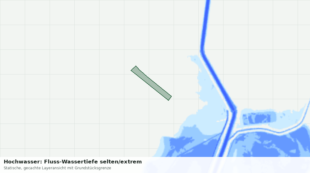 Statische Kartenansicht: Hochwasser: Fluss-Wassertiefe selten/extrem