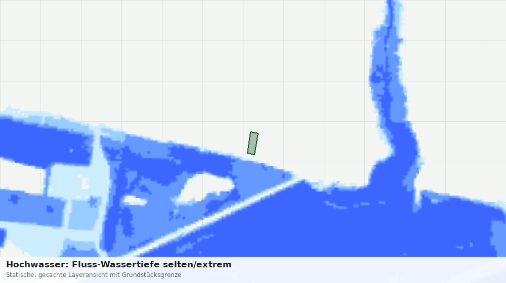 Statische Kartenansicht: Hochwasser: Fluss-Wassertiefe selten/extrem