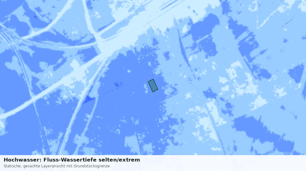 Statische Kartenansicht: Hochwasser: Fluss-Wassertiefe selten/extrem