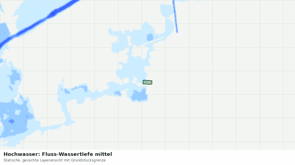Statische Kartenansicht: Hochwasser: Fluss-Wassertiefe mittel