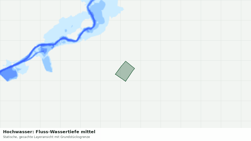 Statische Kartenansicht: Hochwasser: Fluss-Wassertiefe mittel