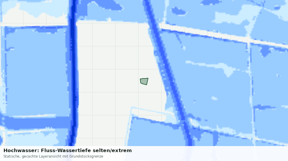 Statische Kartenansicht: Hochwasser: Fluss-Wassertiefe selten/extrem