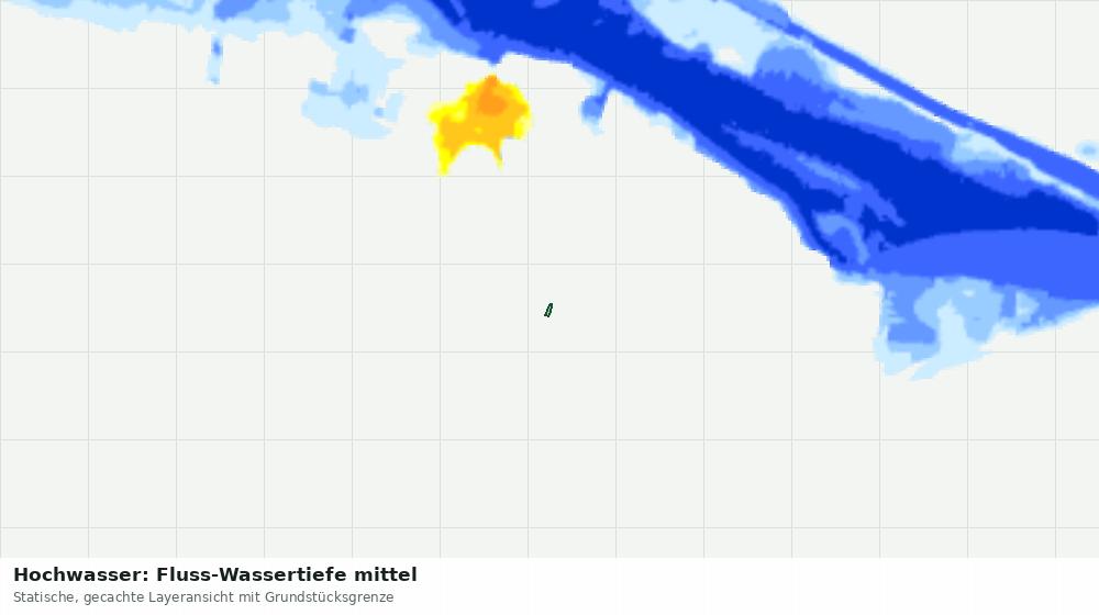 Statische Kartenansicht: Hochwasser: Fluss-Wassertiefe mittel