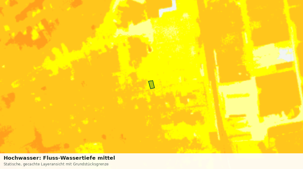 Statische Kartenansicht: Hochwasser: Fluss-Wassertiefe mittel