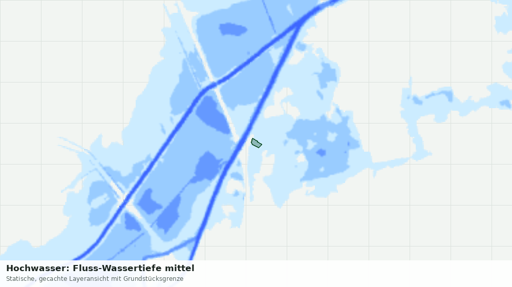 Statische Kartenansicht: Hochwasser: Fluss-Wassertiefe mittel