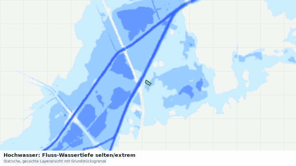 Statische Kartenansicht: Hochwasser: Fluss-Wassertiefe selten/extrem