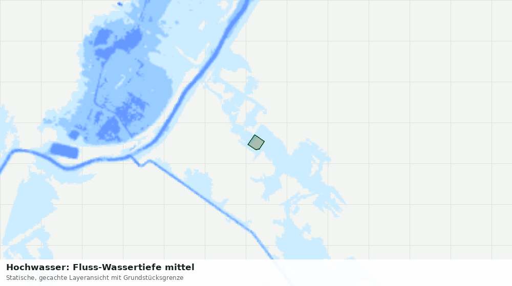 Statische Kartenansicht: Hochwasser: Fluss-Wassertiefe mittel