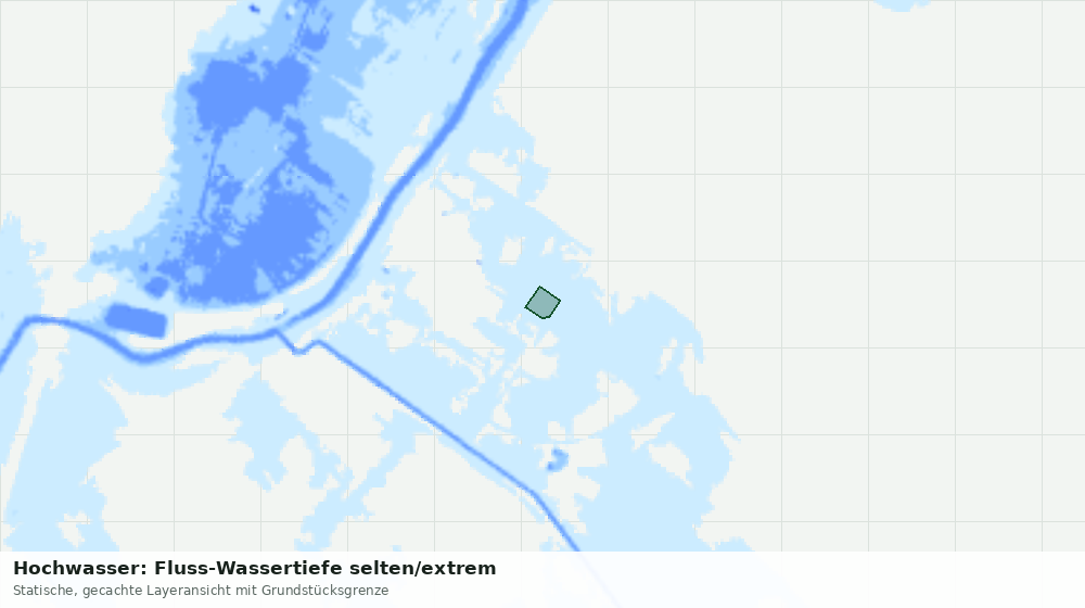 Statische Kartenansicht: Hochwasser: Fluss-Wassertiefe selten/extrem