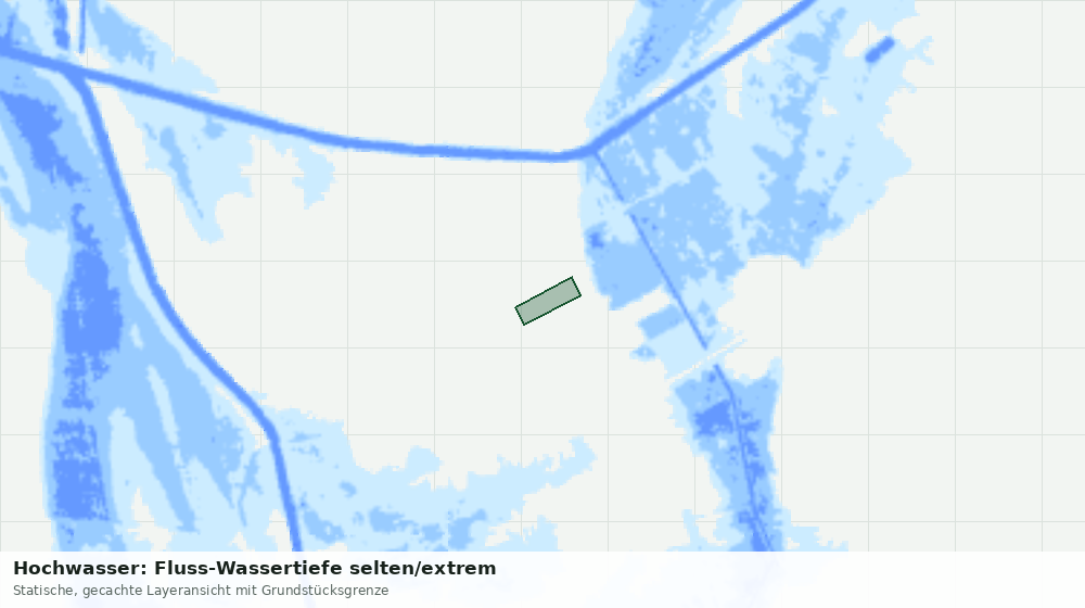 Statische Kartenansicht: Hochwasser: Fluss-Wassertiefe selten/extrem