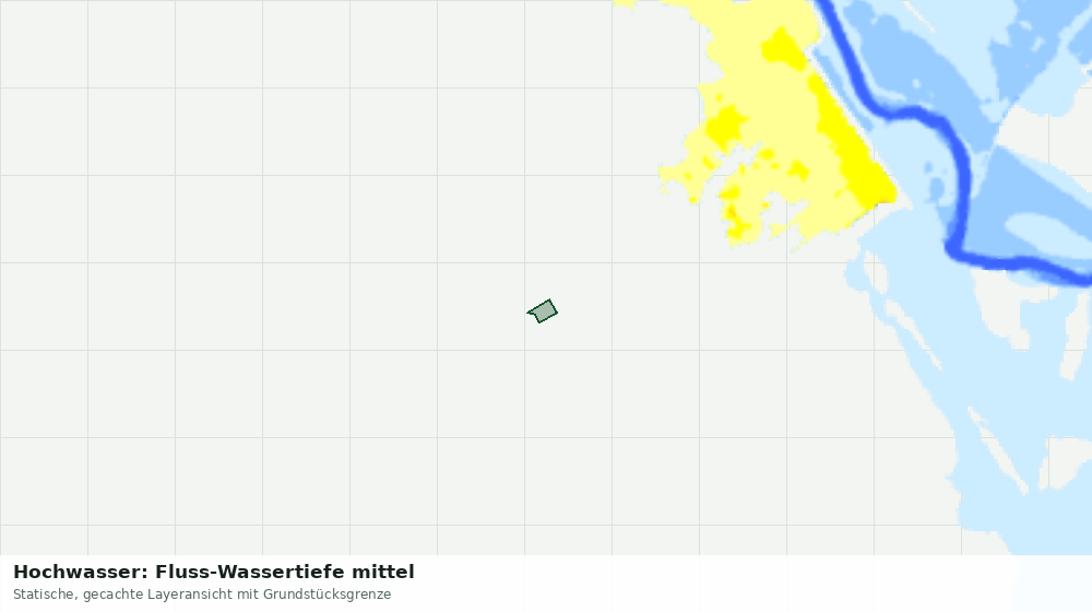 Statische Kartenansicht: Hochwasser: Fluss-Wassertiefe mittel