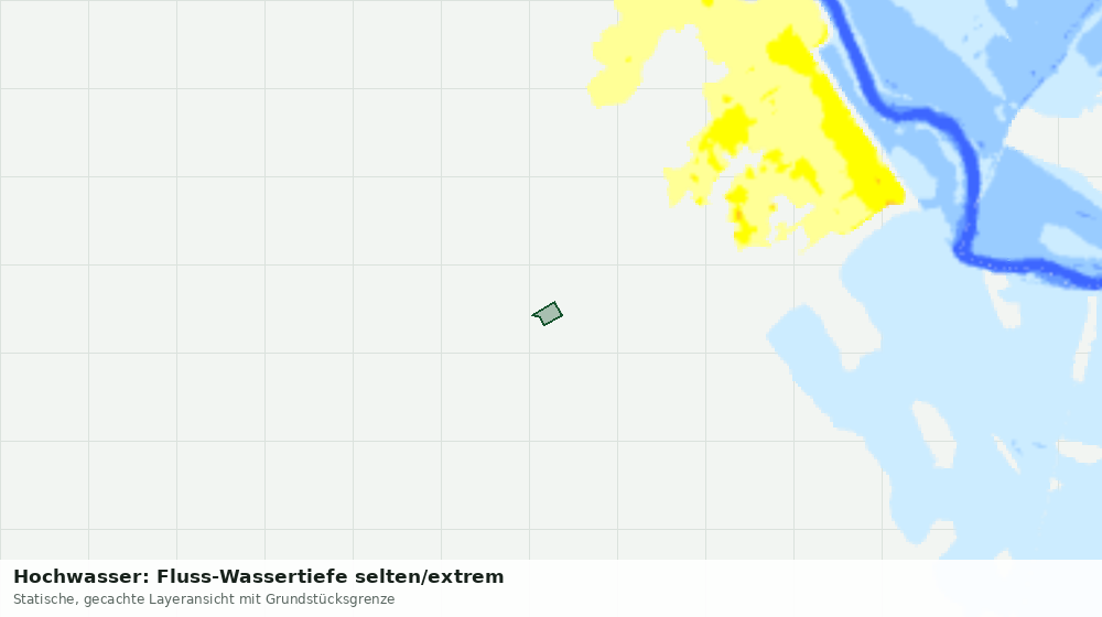 Statische Kartenansicht: Hochwasser: Fluss-Wassertiefe selten/extrem