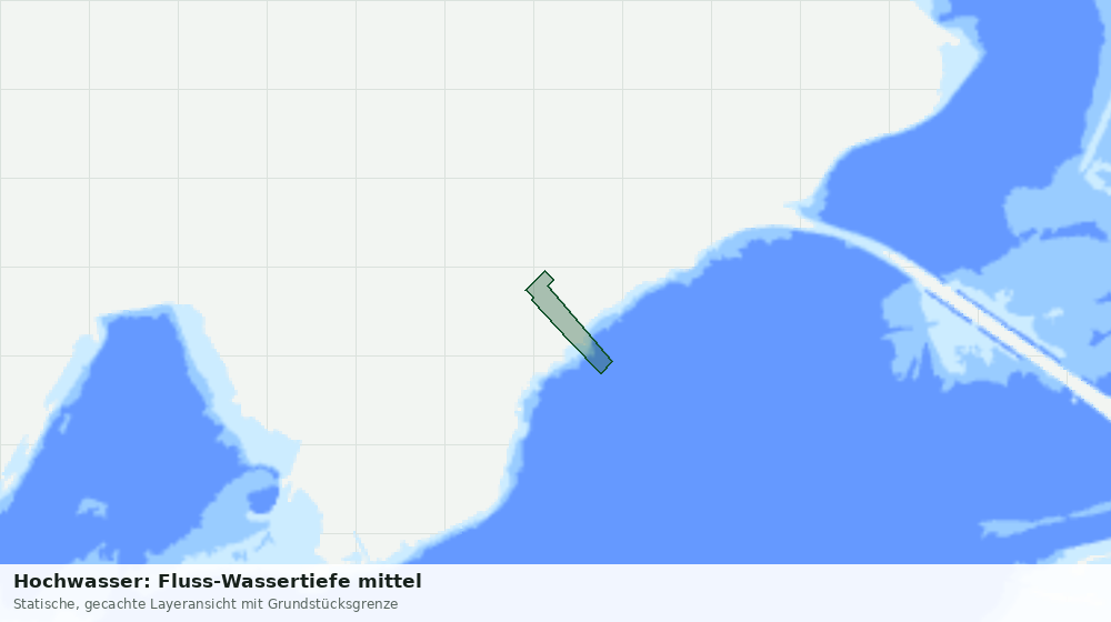 Statische Kartenansicht: Hochwasser: Fluss-Wassertiefe mittel