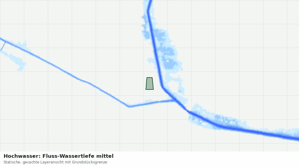 Statische Kartenansicht: Hochwasser: Fluss-Wassertiefe mittel