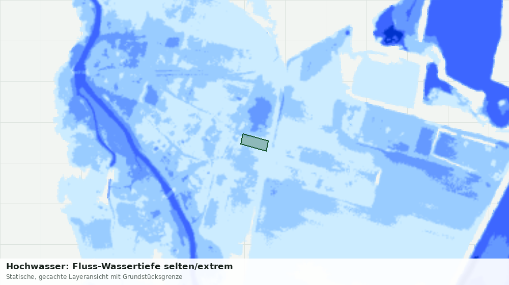 Statische Kartenansicht: Hochwasser: Fluss-Wassertiefe selten/extrem