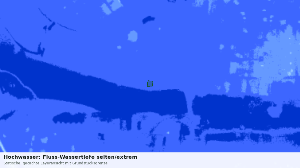 Statische Kartenansicht: Hochwasser: Fluss-Wassertiefe selten/extrem