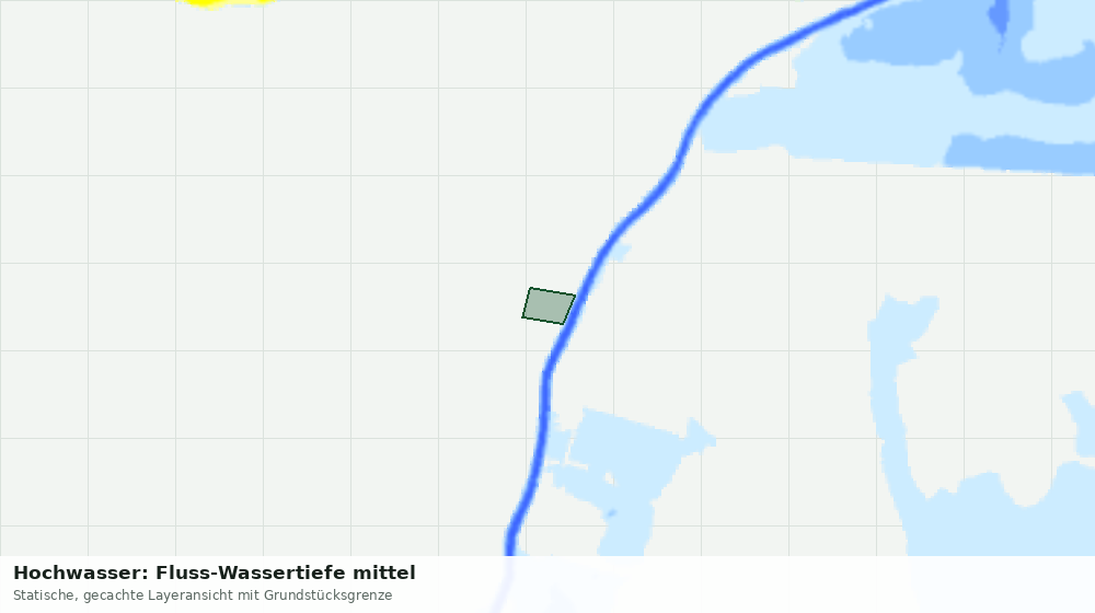 Statische Kartenansicht: Hochwasser: Fluss-Wassertiefe mittel