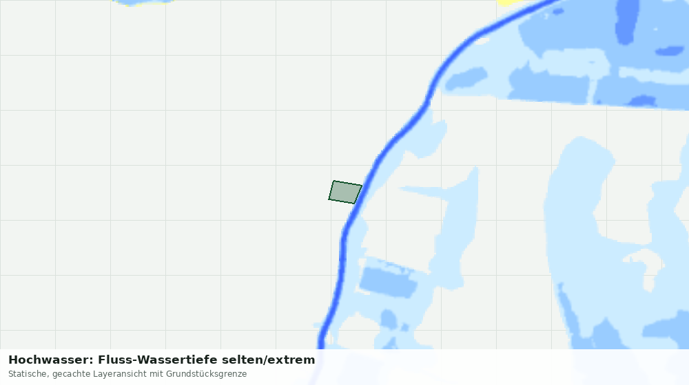 Statische Kartenansicht: Hochwasser: Fluss-Wassertiefe selten/extrem