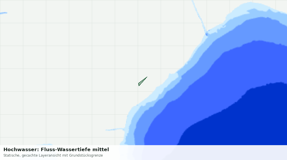 Statische Kartenansicht: Hochwasser: Fluss-Wassertiefe mittel