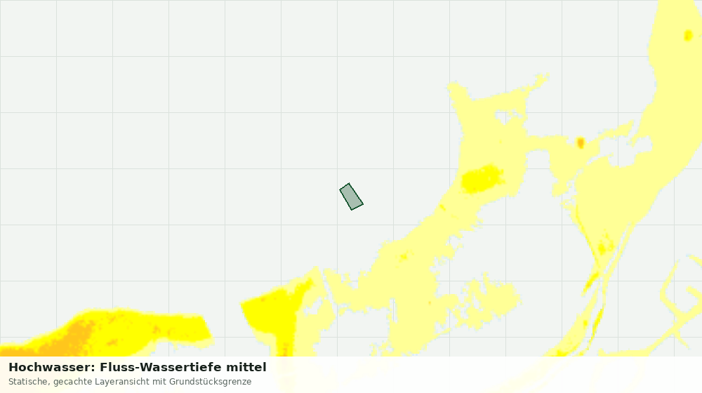 Statische Kartenansicht: Hochwasser: Fluss-Wassertiefe mittel