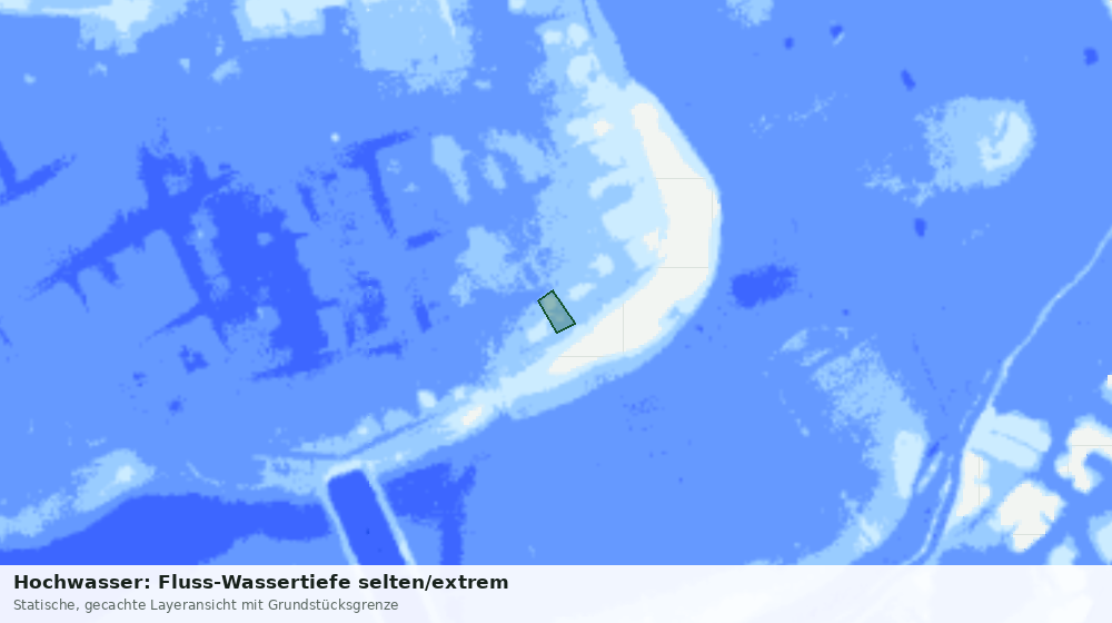 Statische Kartenansicht: Hochwasser: Fluss-Wassertiefe selten/extrem