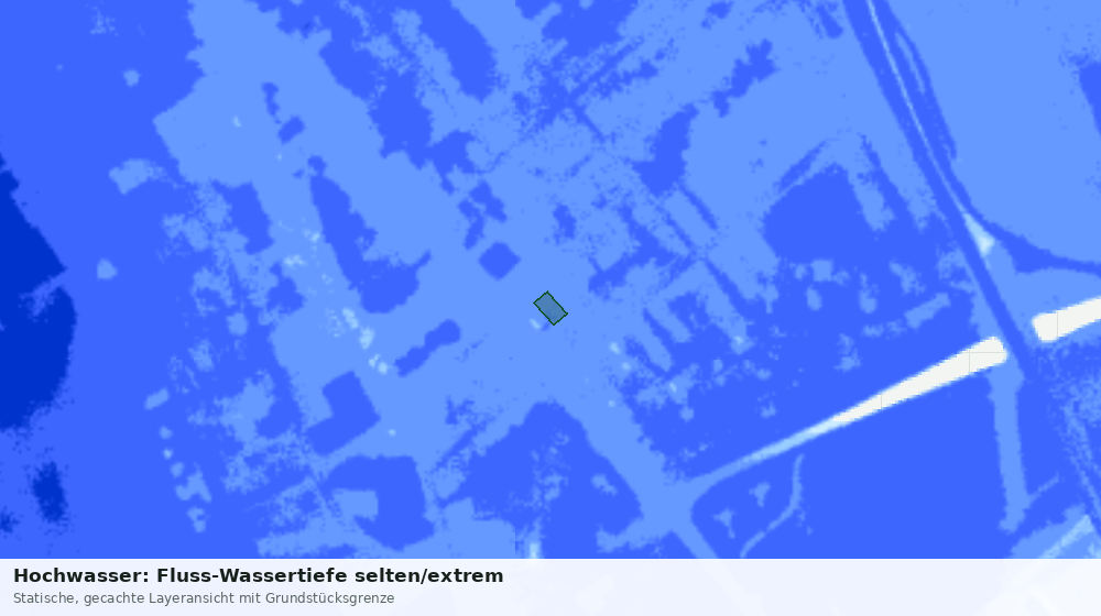 Statische Kartenansicht: Hochwasser: Fluss-Wassertiefe selten/extrem