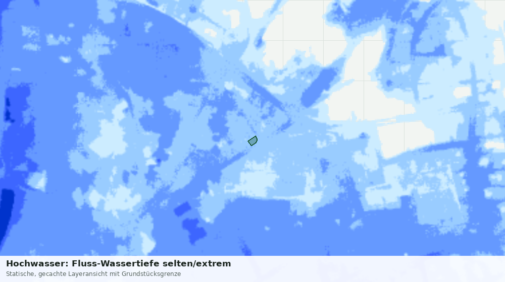 Statische Kartenansicht: Hochwasser: Fluss-Wassertiefe selten/extrem